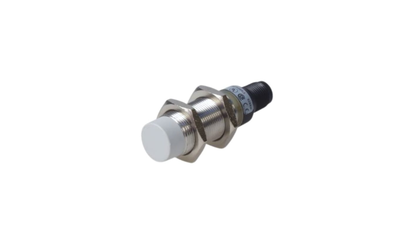 Carlo Gavazzi EI18 Series Inductive Barrel-Style Inductive Proximity Sensor, M18 x 1, 8 mm Detection, PNP Output, 10