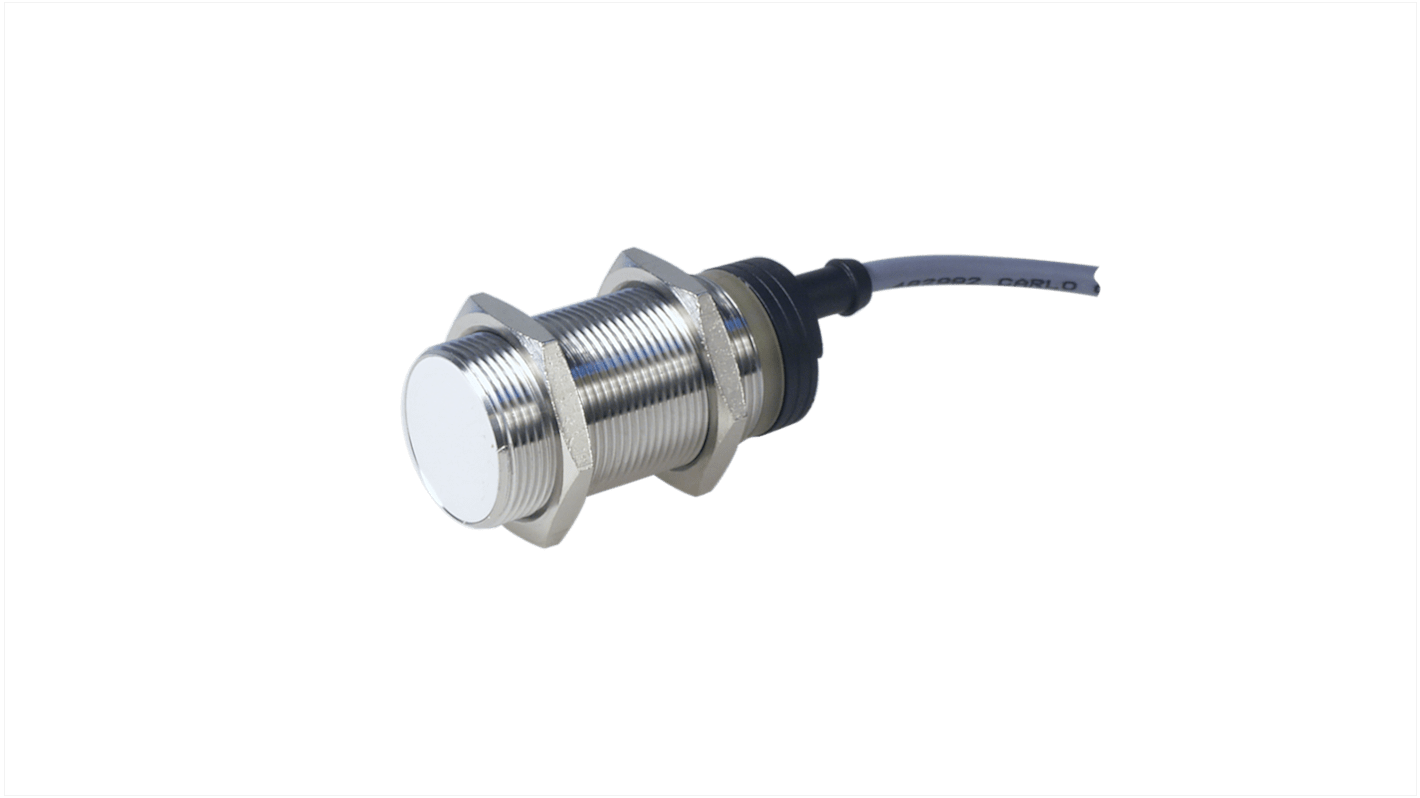 Carlo Gavazzi EI30 Series Inductive Barrel-Style Inductive Proximity Sensor, M30 x 1.5, 10 mm Detection, NPN Output, 10