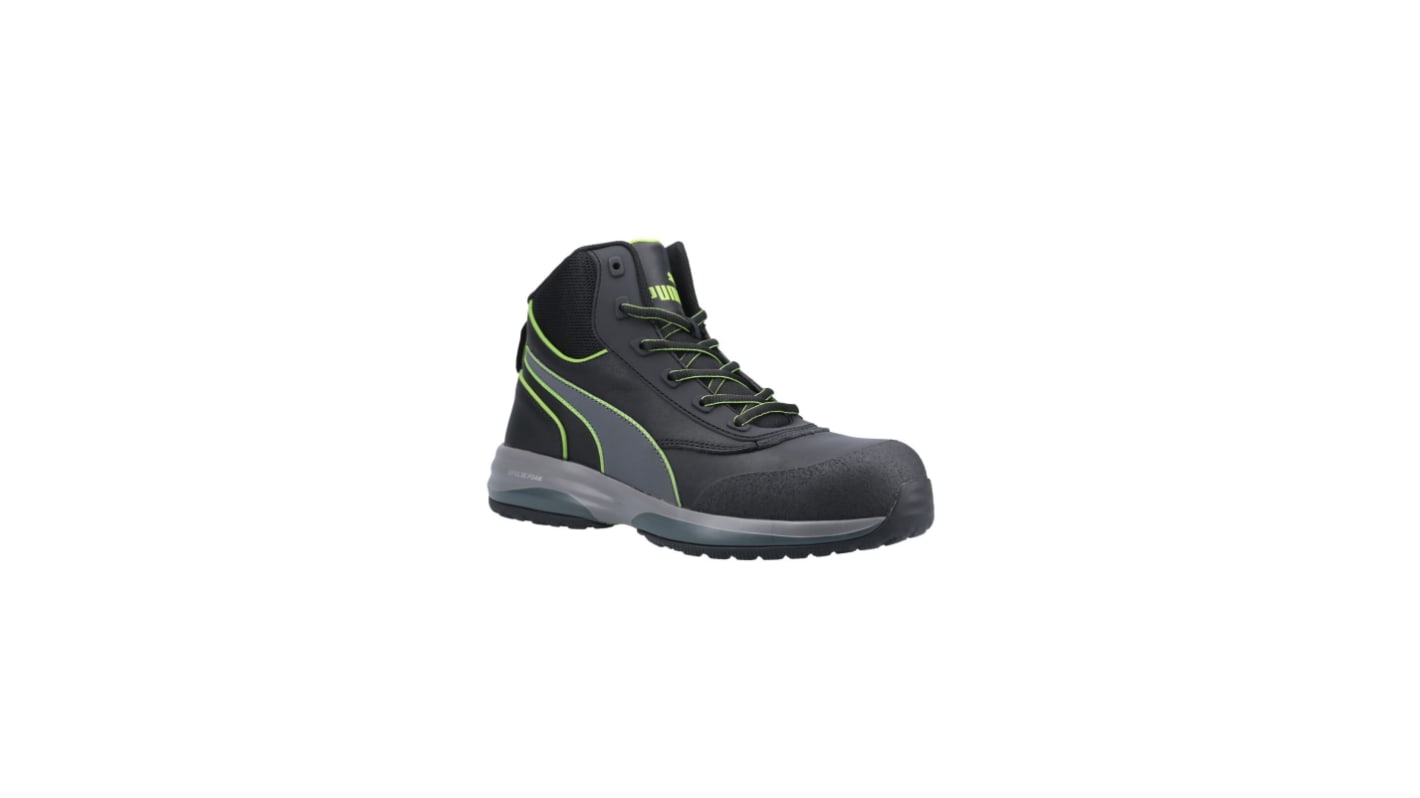 Puma Safety RAPID GREEN MID Black ESD Safe Fibreglass Toe Capped Unisex Safety Shoes, UK 9, EU 43