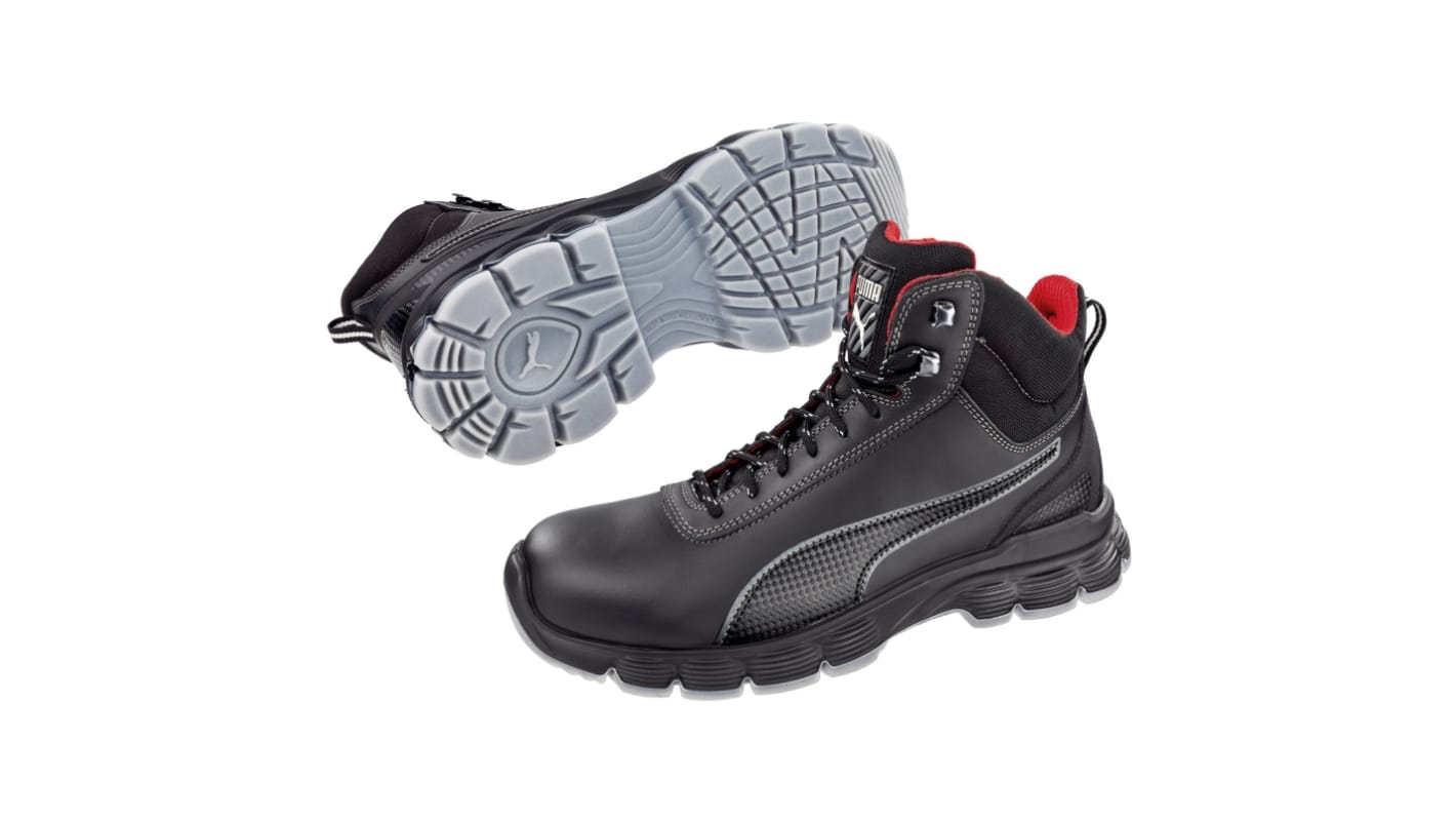 328235600312 Puma Safety CONDOR BLACK MID Unisex Black Steel Toe Capped Safety Shoes, UK 10.