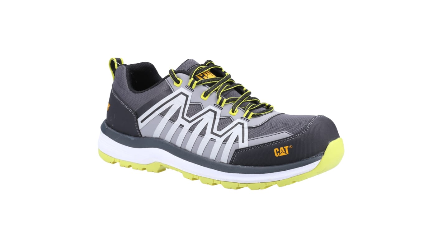 Caterpillar CHARGE Unisex Black/Lime  Toe Capped Safety Shoes, UK 3, EU 36