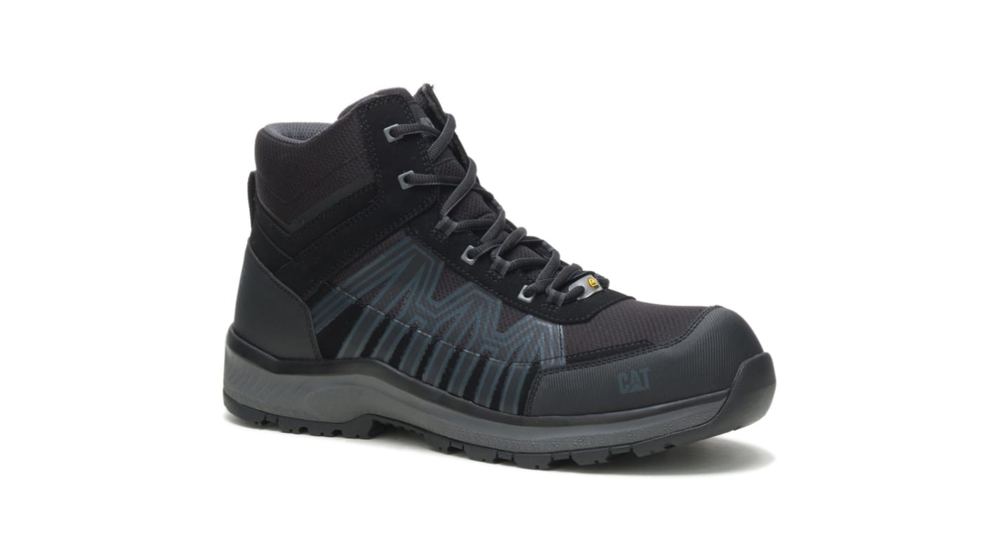 Caterpillar CHARGE Unisex Black  Toe Capped Safety Shoes, UK 9, EU 43