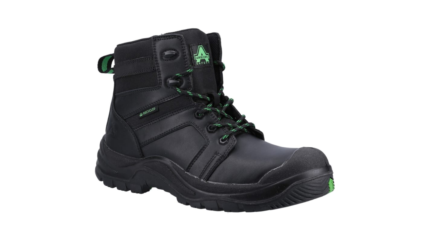 Caterpillar AS502 OAK Black Fibreglass Toe Capped Unisex Safety Boots, UK 6.5, EU 40