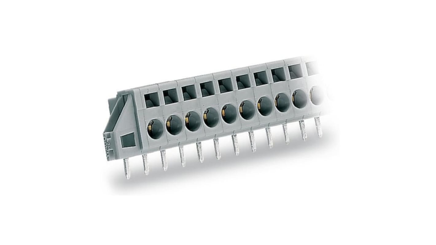 Wago 231 Series PCB Terminal Block, 4-Contact, 5mm Pitch, Through Hole Mount, 1-Row, Cage Clamp Termination