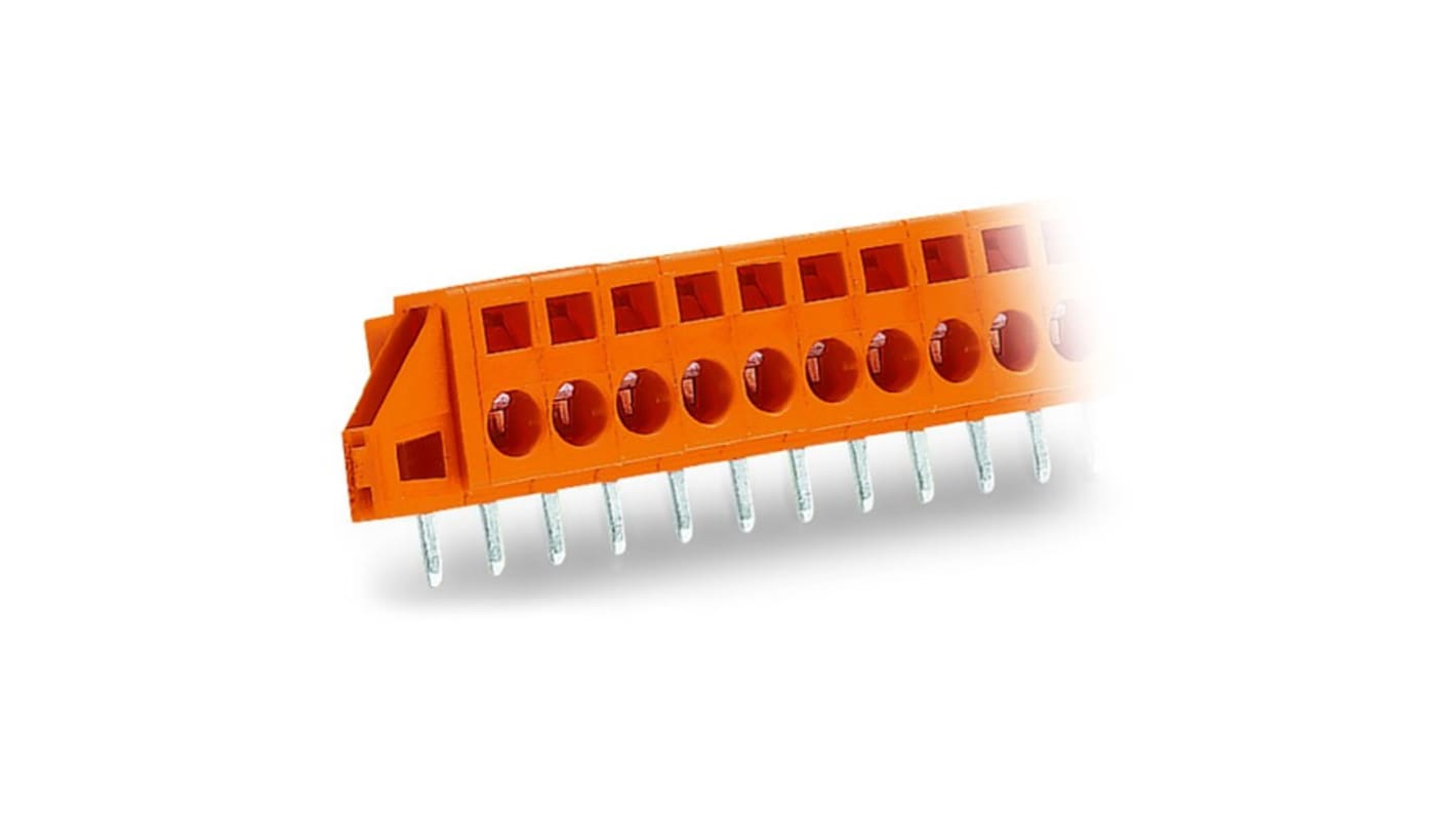 Wago 231 Series PCB Terminal Block, 2-Contact, 5.08mm Pitch, PCB Mount, 1-Row, Cage Clamp Termination