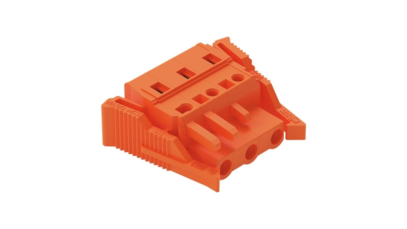 Wago 231 Series Connector, 3-Pole, Female, 3-Way, Snap-In, 16A