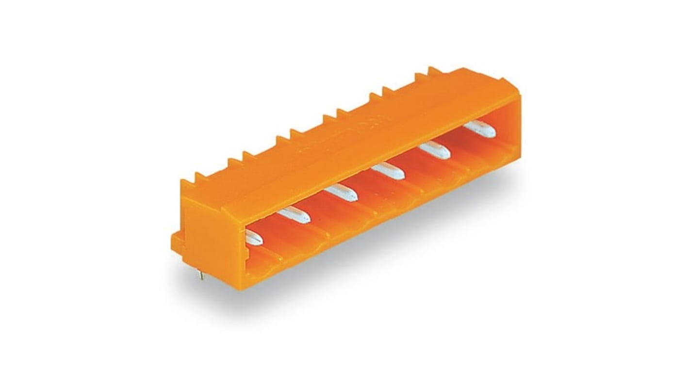 File di contatti PCB Wago, 4 vie, 1 fila, passo 7.62mm