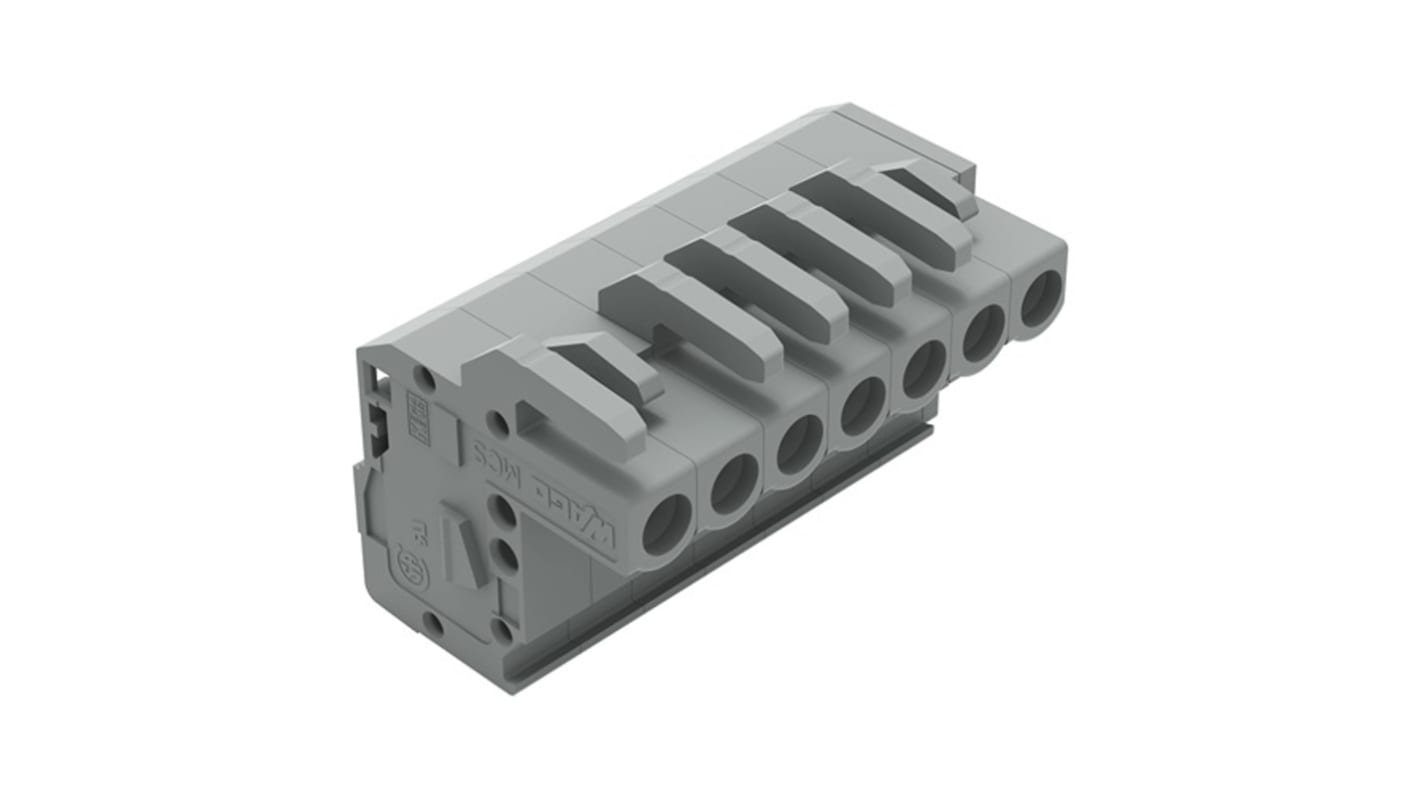 Wago 231 Series Connector, 12-Pole, Female, 12-Way, Snap-In, 16A