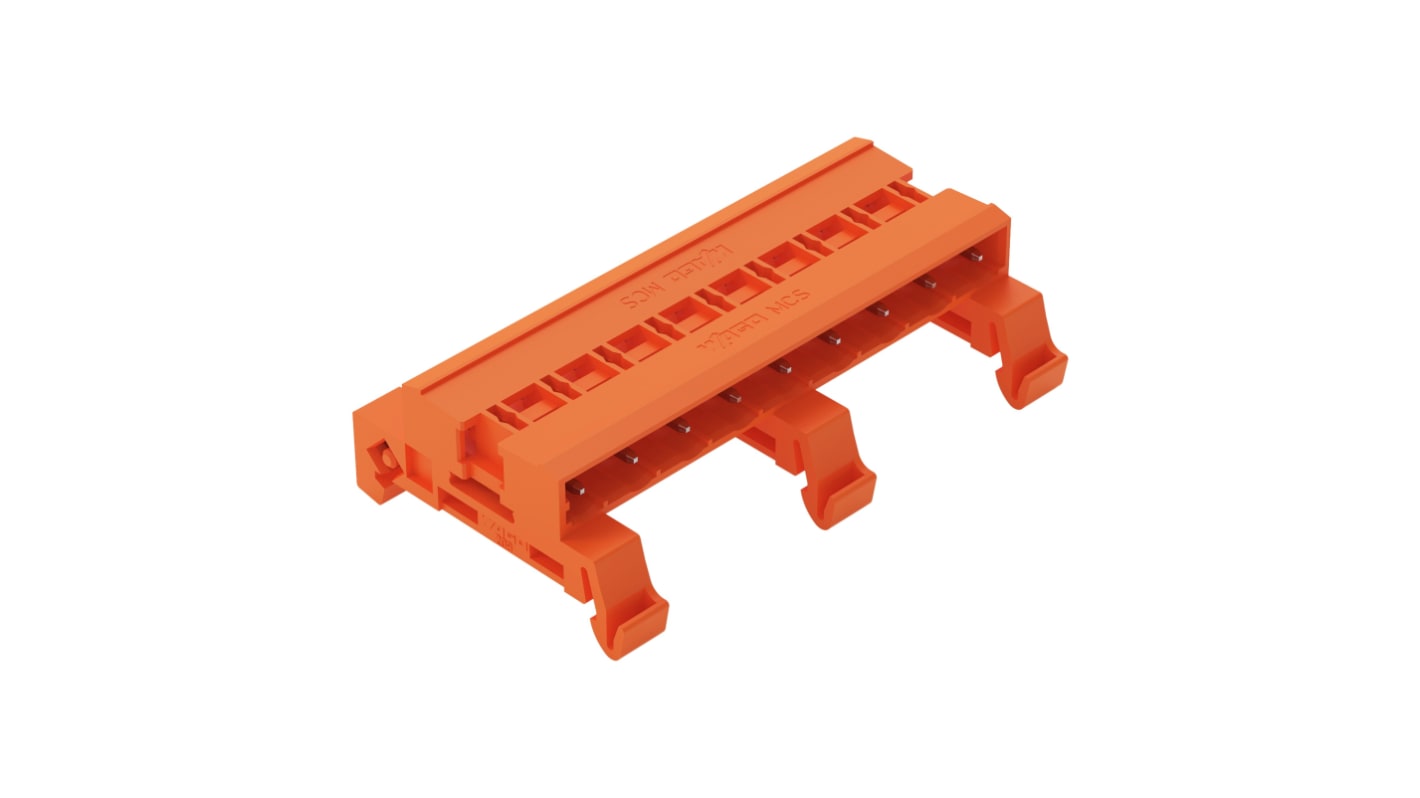 Wago 232 Steckbarer Klemmenblock Stiftleiste 9-Kontakte 7.62mm-Raster Horizontal