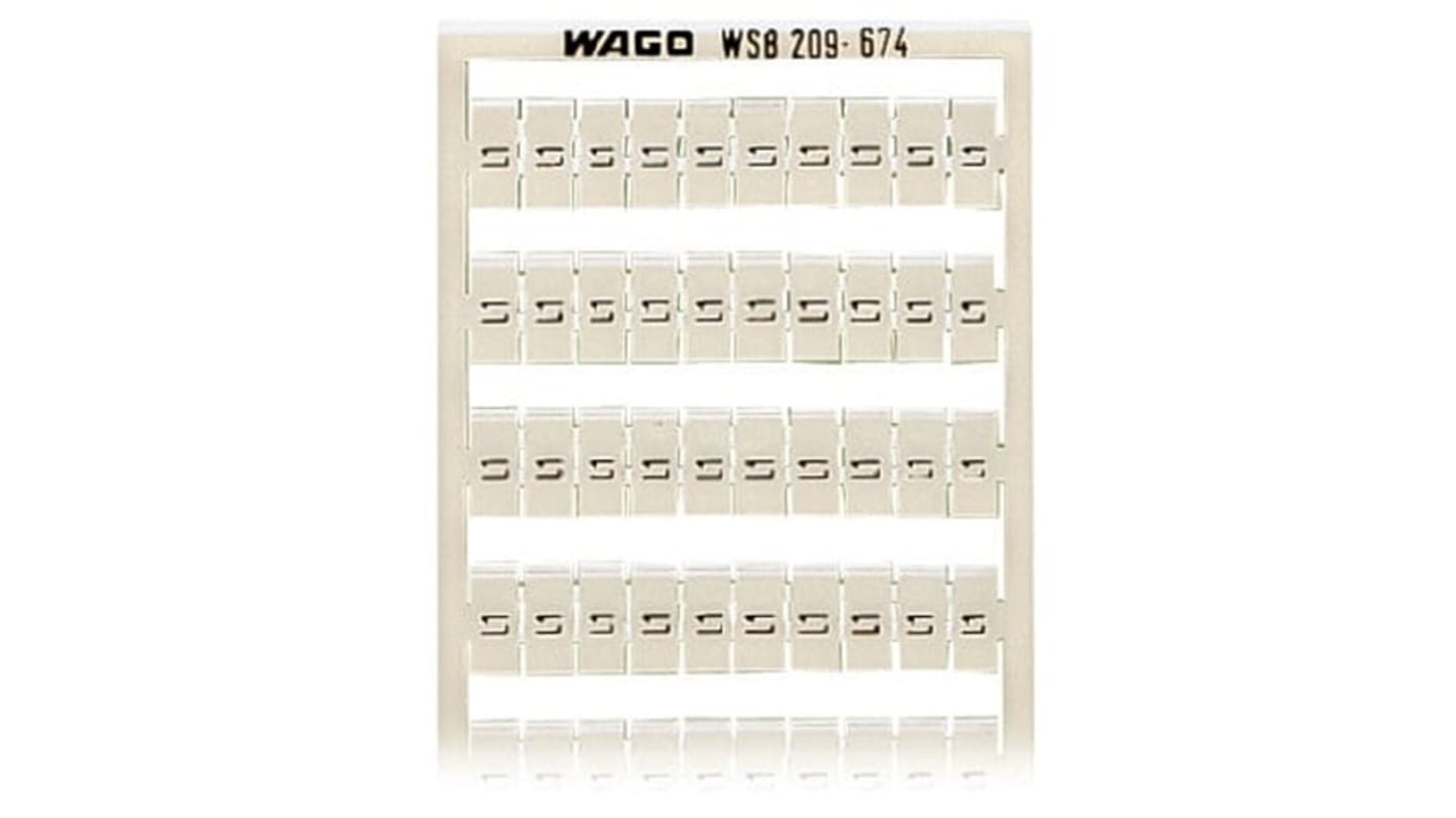 Wago マーカーカード 209-674 209, マーカーストリップ for use with  for use with 端子台, スナップオン