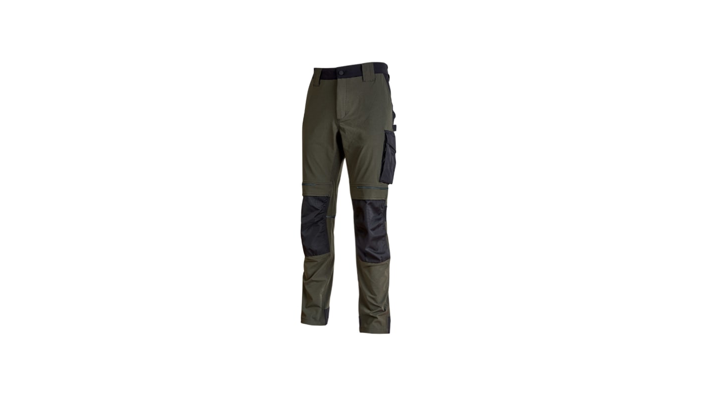 U Group Performance Green 10% Spandex, 90% Nylon Breathable, Water Repellent Trousers 45 → 48in, 114 →