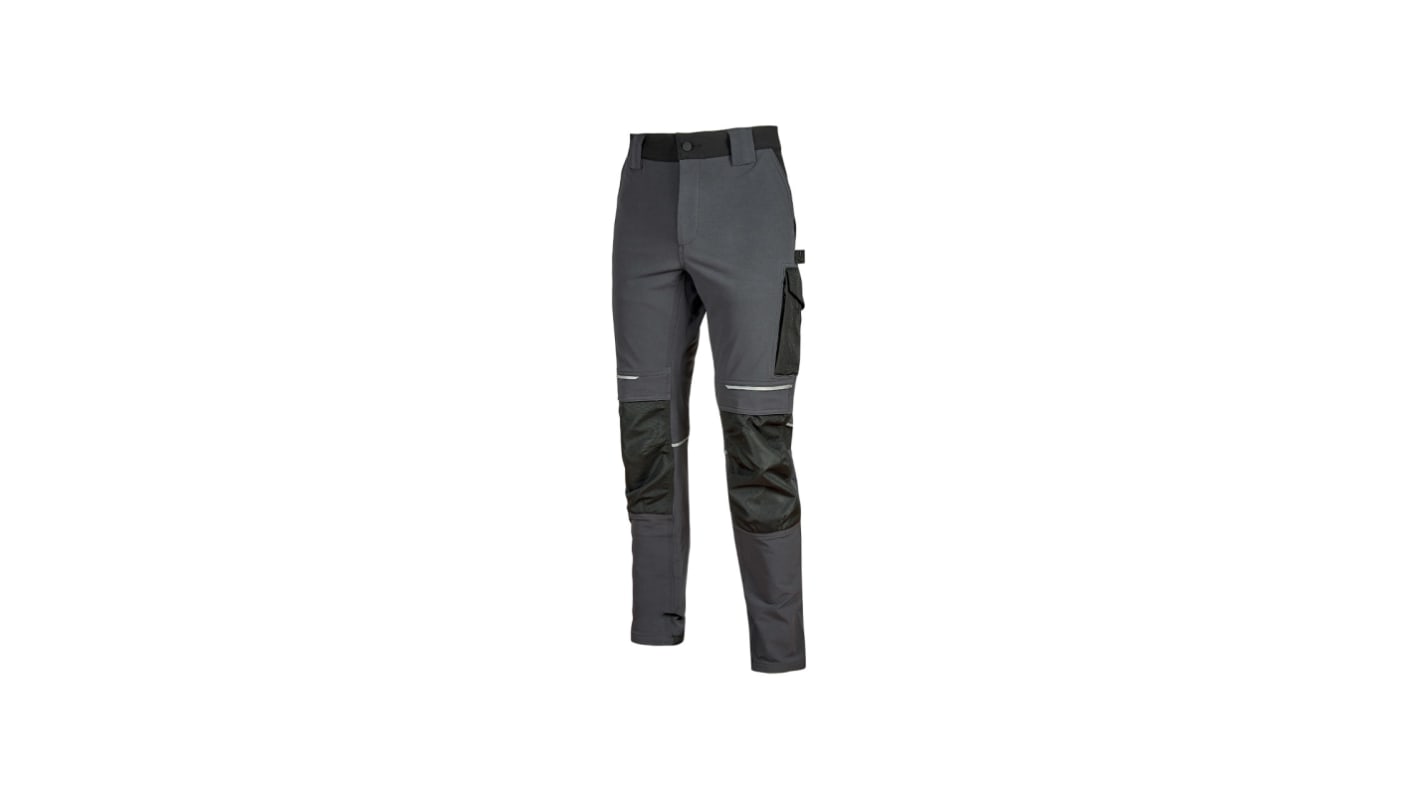 U Group Performance Grey Men's 10% Spandex, 90% Nylon Breathable, Water Repellent Trousers 45 → 48in, 114