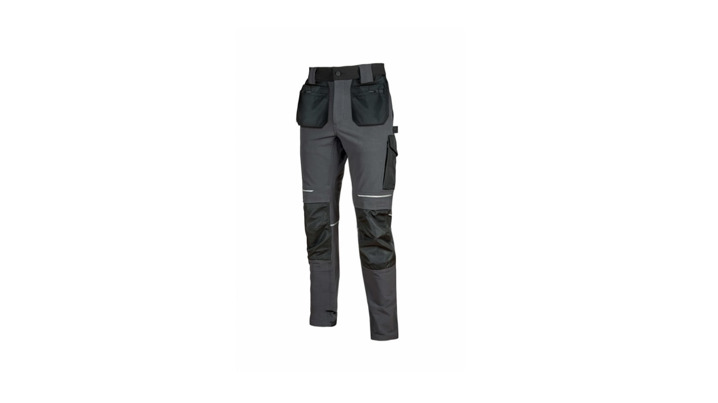 U Group Performance Grey Men's 10% Spandex, 90% Nylon Breathable, Water Repellent Trousers 51 → 53in, 130