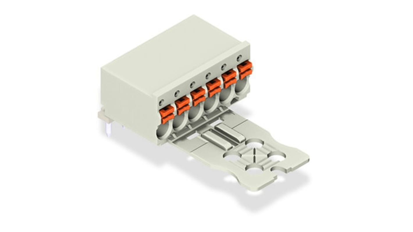 Conector de PCB En Ángulo Wago serie 2091, de 2 vías en 1 fila, paso 3.5mm, Encaje a presión, para soldar