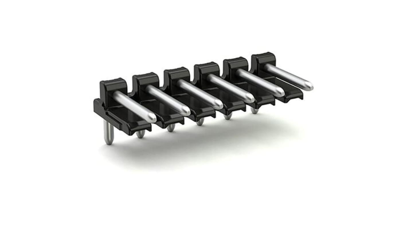 Wago 2091 Series Angled Vertical/Horizontal Mount Header, 6 Contact(s), 1mm Pitch, 1 Row(s), Unshrouded