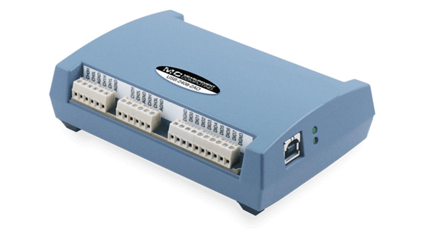 Digilent USB-2408-2AO Data Acquisition, 2 Channel(s), USB, 1ksps, 24 bit