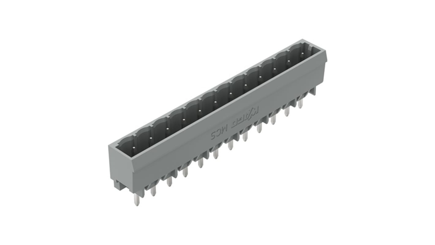 Wago 231 Series Straight Vertical/Horizontal Mount Header, 12 Contact(s), 1mm Pitch, 1 Row(s), Unshrouded