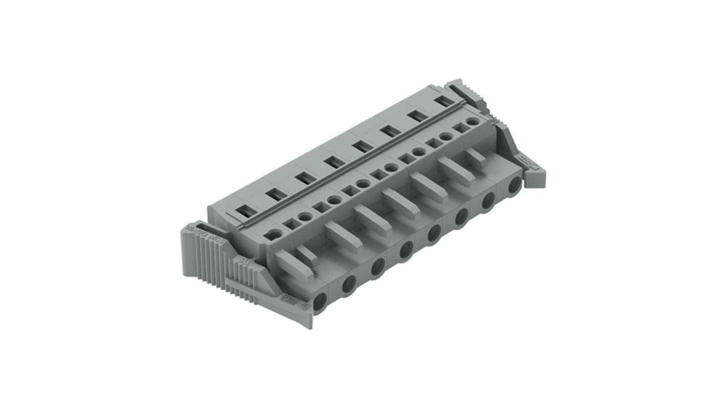 Wago 231 Series Connector, 8-Pole, Female, 8-Way, Cable Mount, 15A