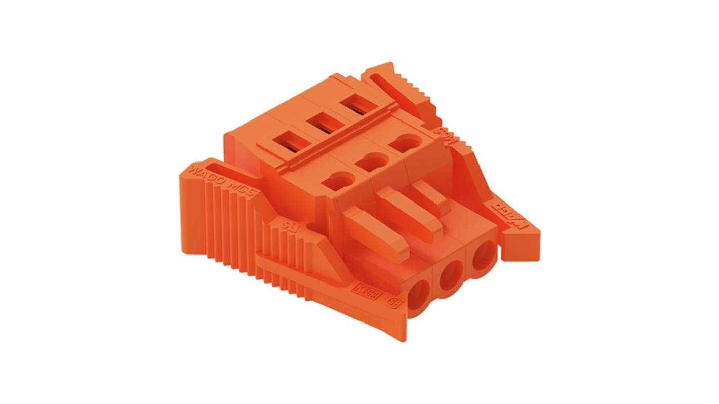 Wago 231 Series Connector, 3-Pole, Female, 3-Way, Snap-In, 16A