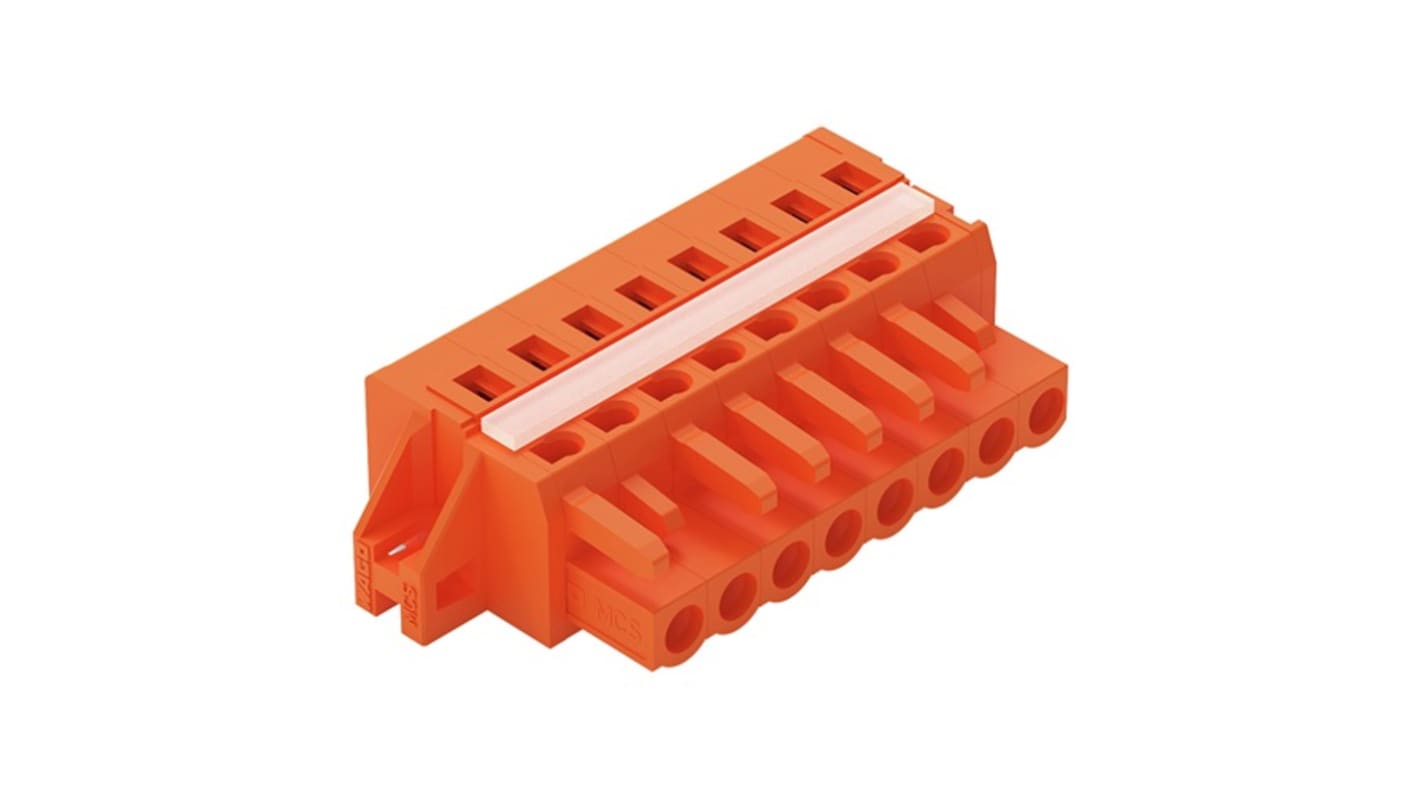 Wago 231 Series Connector, 8-Pole, Female, 8-Way, Feed Through, 16A