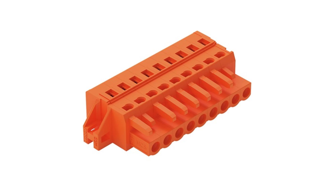 Wago 231 Series Connector, 9-Pole, Female, 9-Way, Feed Through, 16A