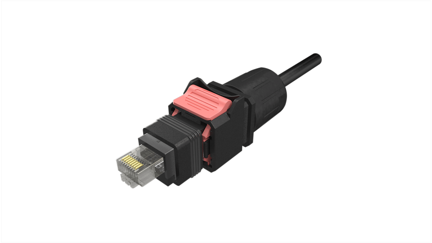 Connecteur Ethernet cat 5e Amphenol Communications Solutions série NDH Connecteur mâle, Blindé Push-Pull