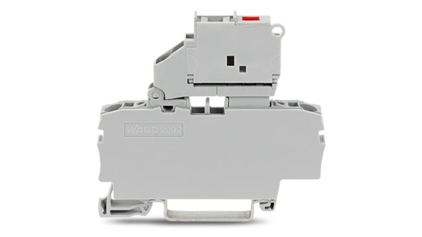 Wago TOPJOB S Series Grey DIN Rail Terminal Block, 2.5mm², 1-Level, Push-In Cage Clamp Termination, ATEX, EAC Ex, IECEx