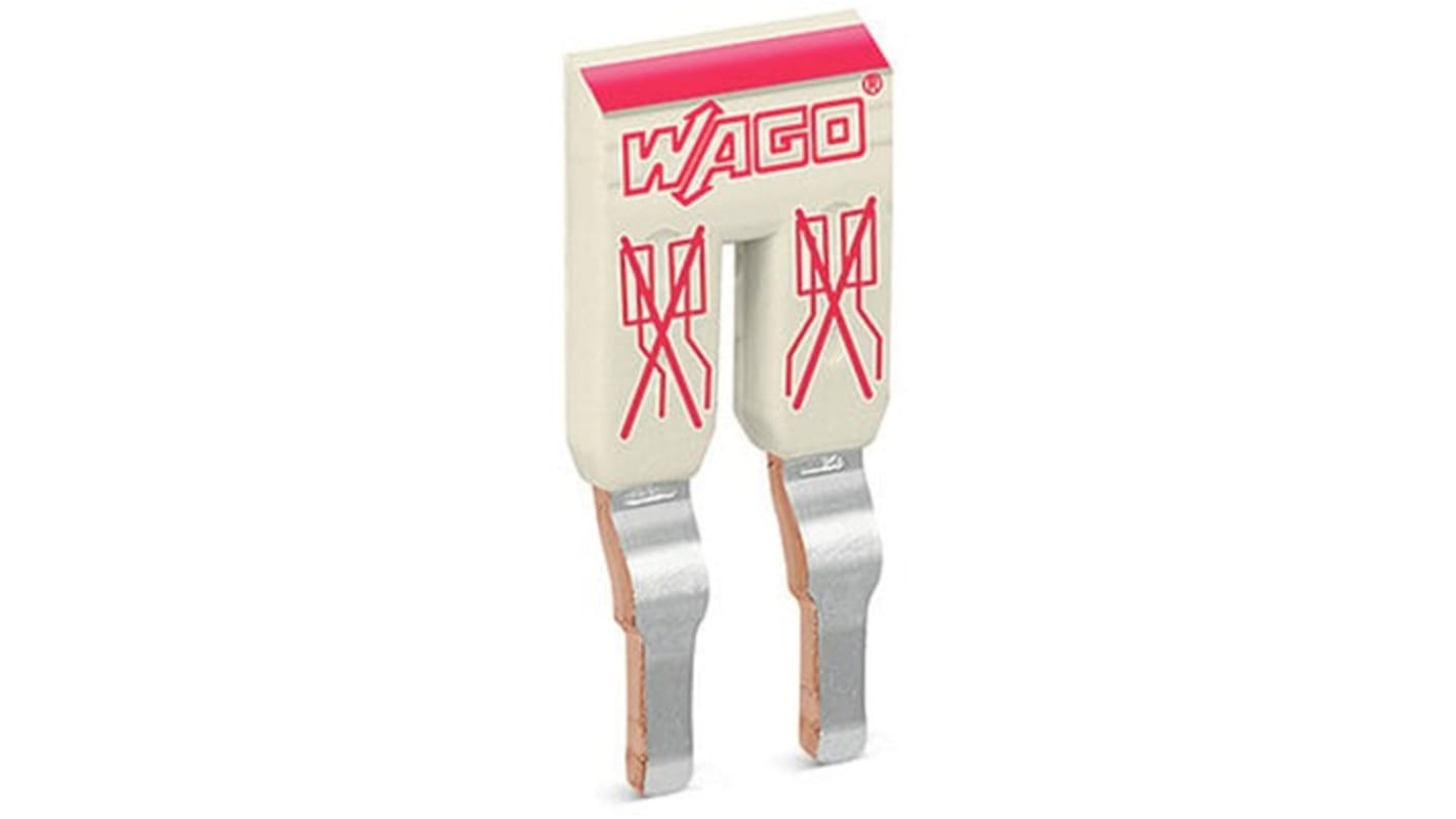 Wago TOPJOB S Series Staggered Jumper for Use with DIN Rail Terminal Block, 25A