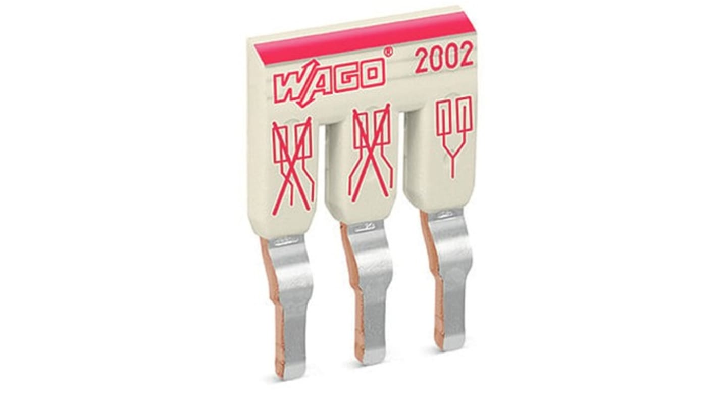 Wago TOPJOB S Series Staggered Jumper for Use with DIN Rail Terminal Block, 25A