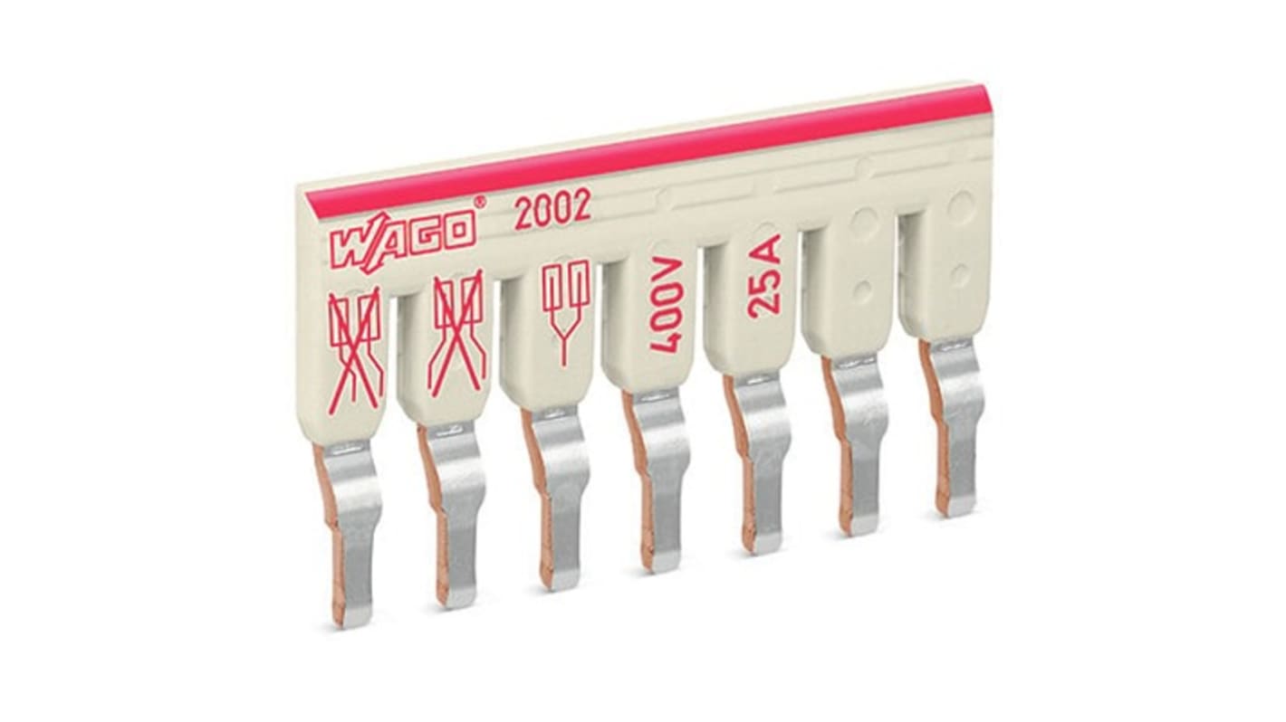 Wago TOPJOB S Series Staggered Jumper for Use with DIN Rail Terminal Block, 25A