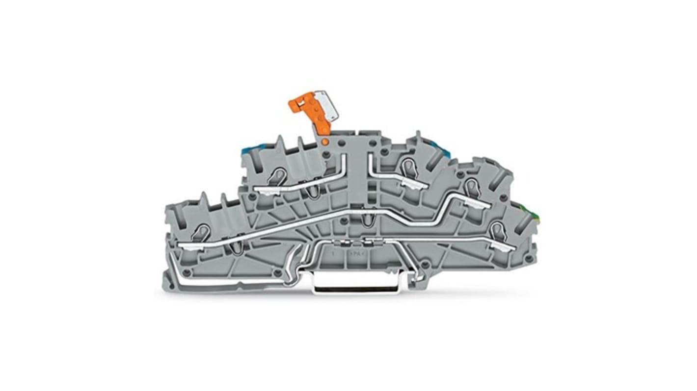 Wago TOPJOB S Series Grey Multi Level Terminal Block, 2.5mm², 3-Level, Push-In Cage Clamp Termination