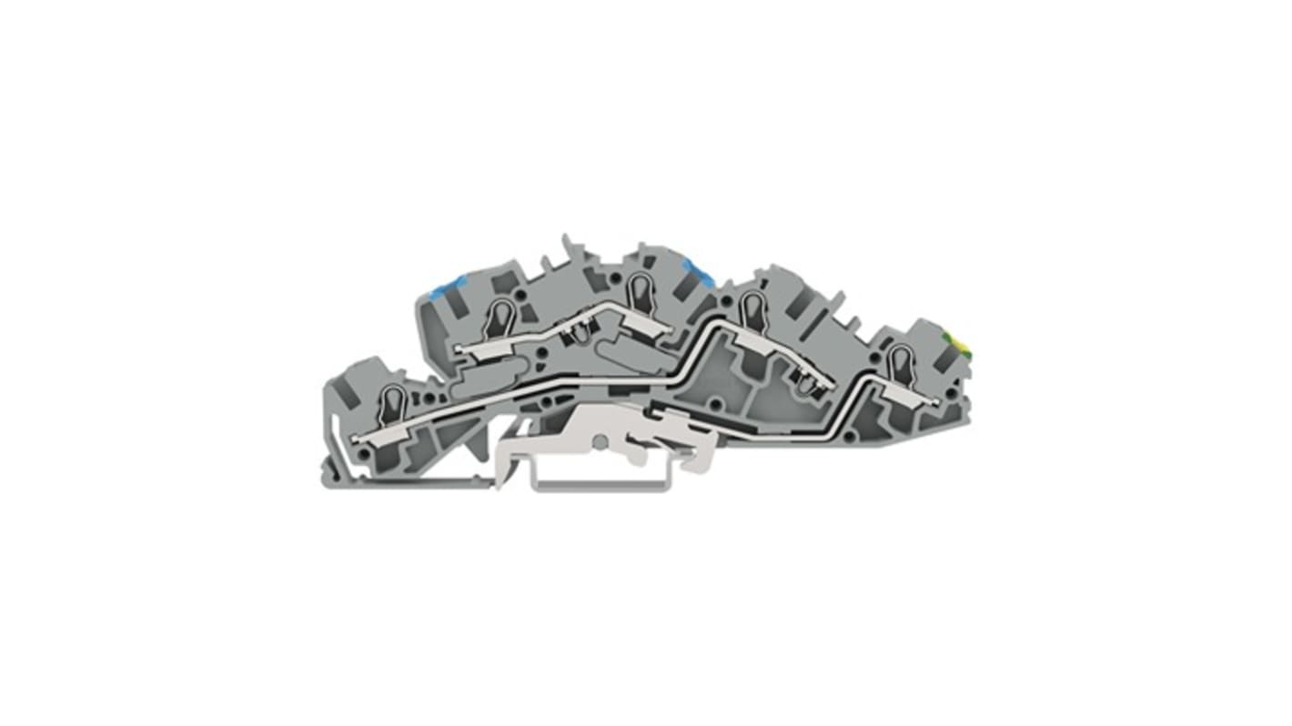 Wago TOPJOB S Series Grey Multi Level Terminal Block, 4mm², 3-Level, Push-In Cage Clamp Termination