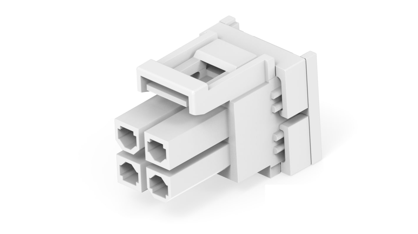 TE Connectivity Rectangular Connector Housings, 4 Way, 9A, Socket, VAL-U-LOK, Cable Mount