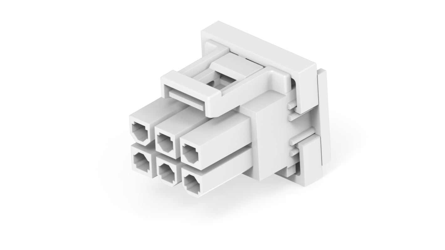 TE Connectivity Rectangular Connector Housings, 6 Way, 9A, Socket, VAL-U-LOK, Cable Mount