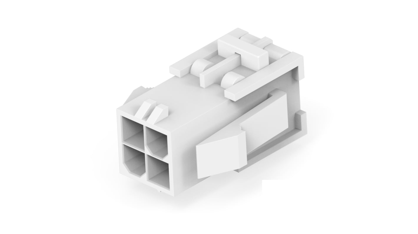 TE Connectivity Rectangular Connector Housings, 4 Way, 9A, PIN, VAL-U-LOK, Panel Mount