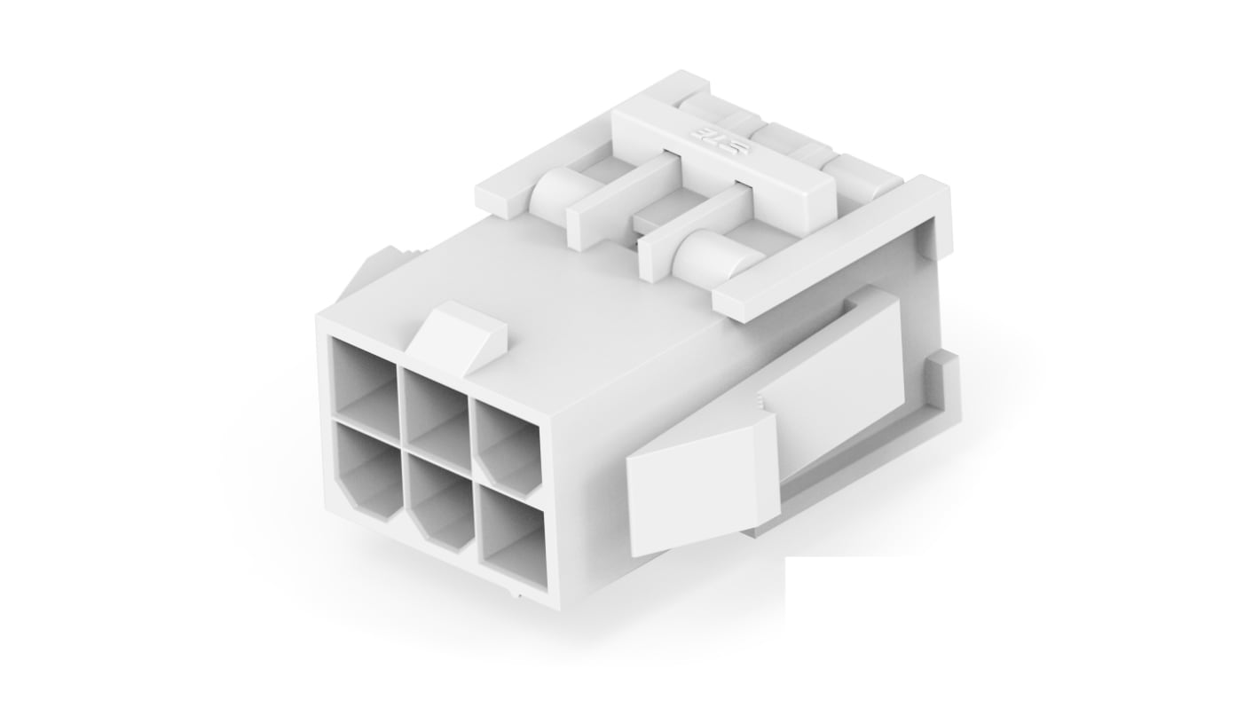 TE Connectivity Rectangular Connector Housings, 6 Way, 9A, PIN, VAL-U-LOK, Panel Mount