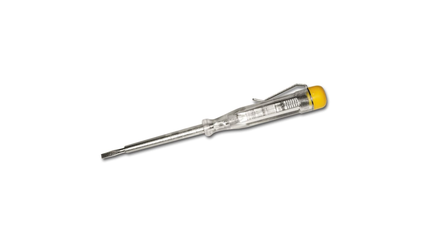Stanley 65 mm blade 3mm blade tip Mains Tester Screwdriver with Voltage Indicator