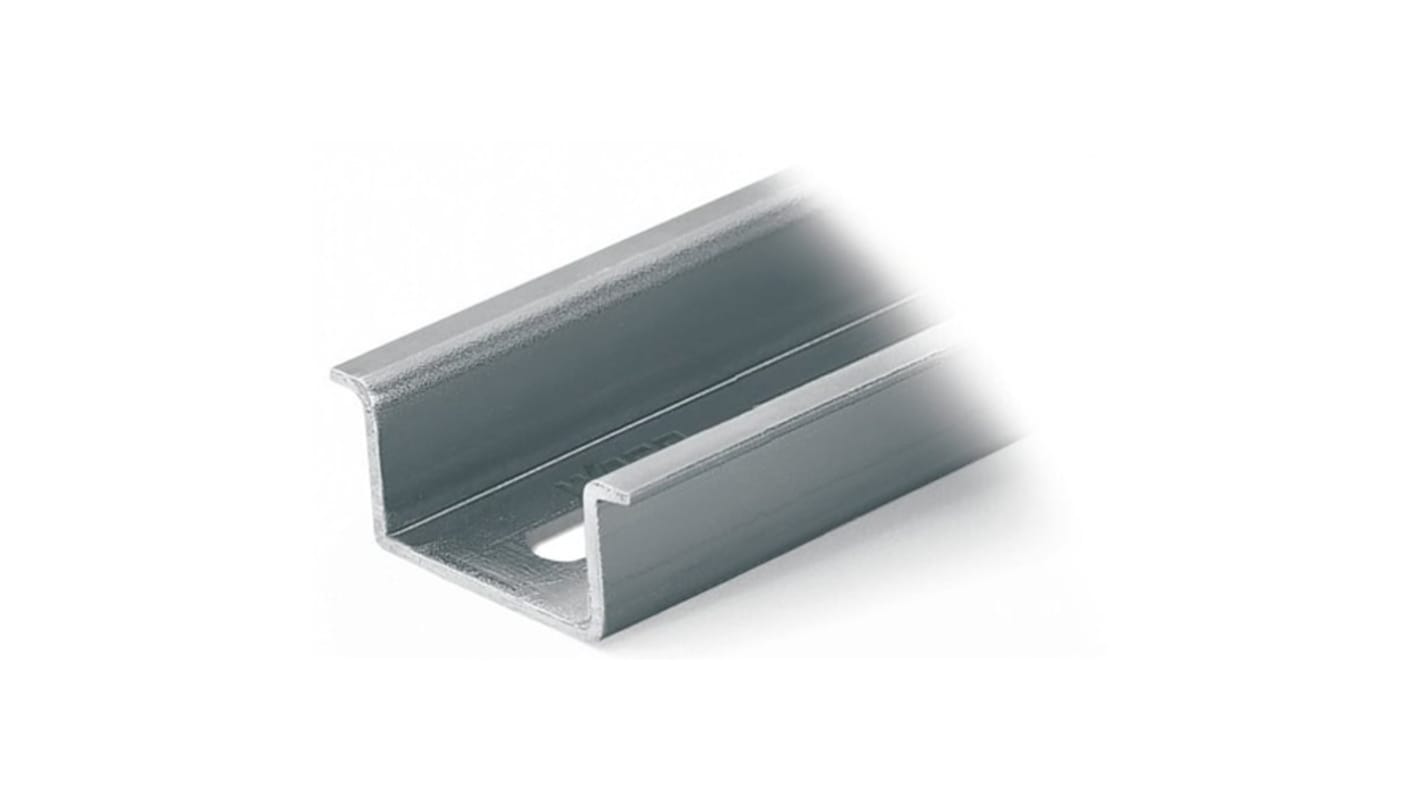 210197 Wago Steel DIN Rail, Deep Top Hat Compatible, 2000mm x 35mm x