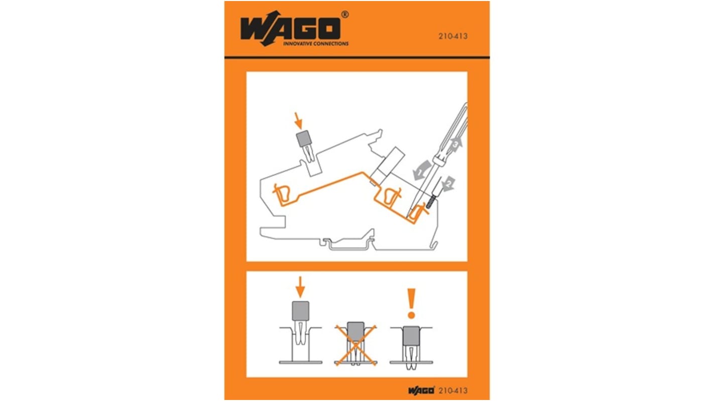 500EA Etichetta prestampata Wago 210-413