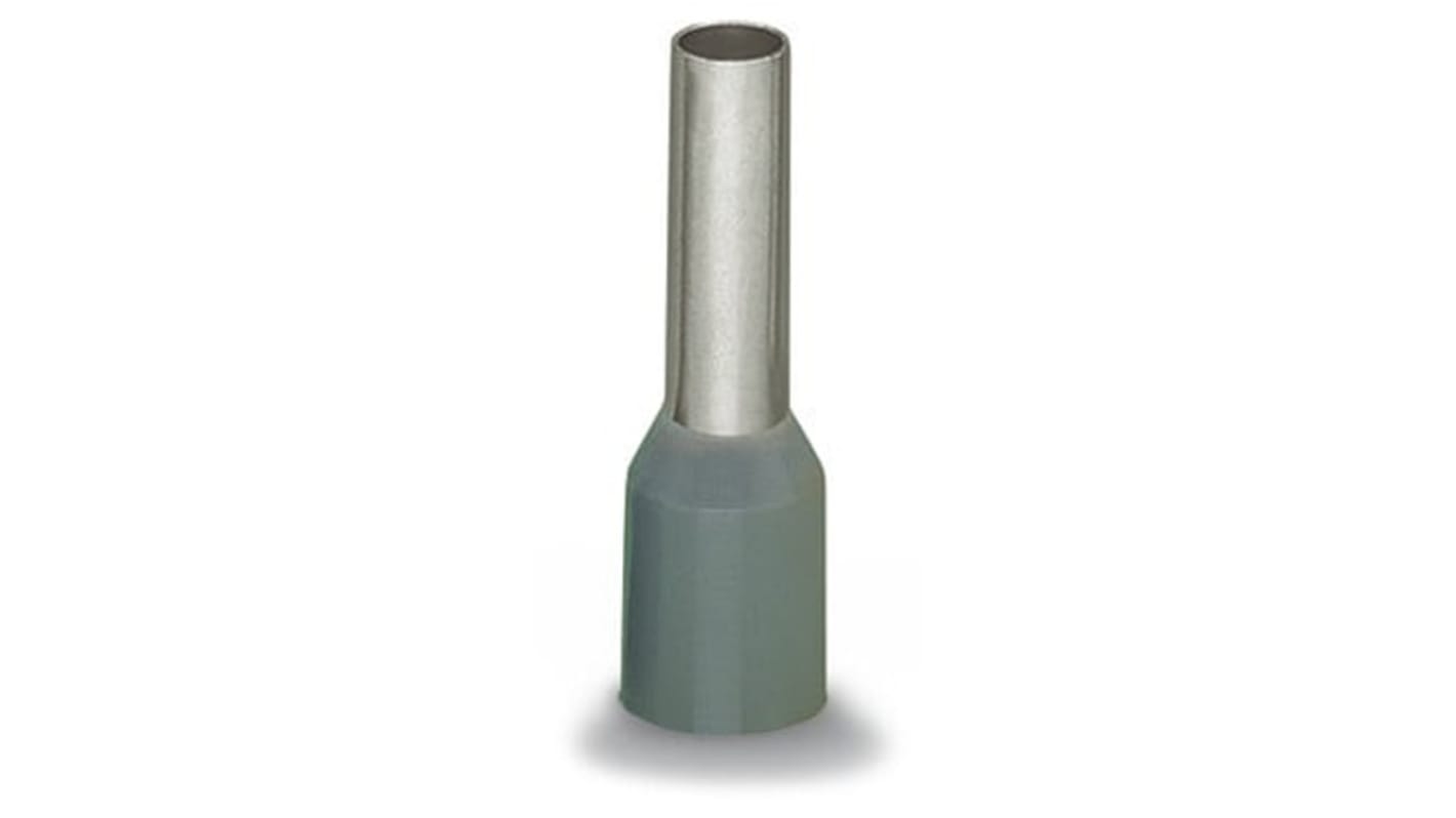 Wago, 216 Insulated Ferrule, 20mm Pin Length, 5.4mm Pin Diameter, Grey