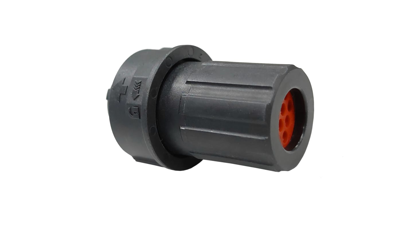 Amphenol Industrial Circular Connector, 6 Contacts, Cable Mount, Plug, Male, IP69K, Ecomate AQUARIUS Series