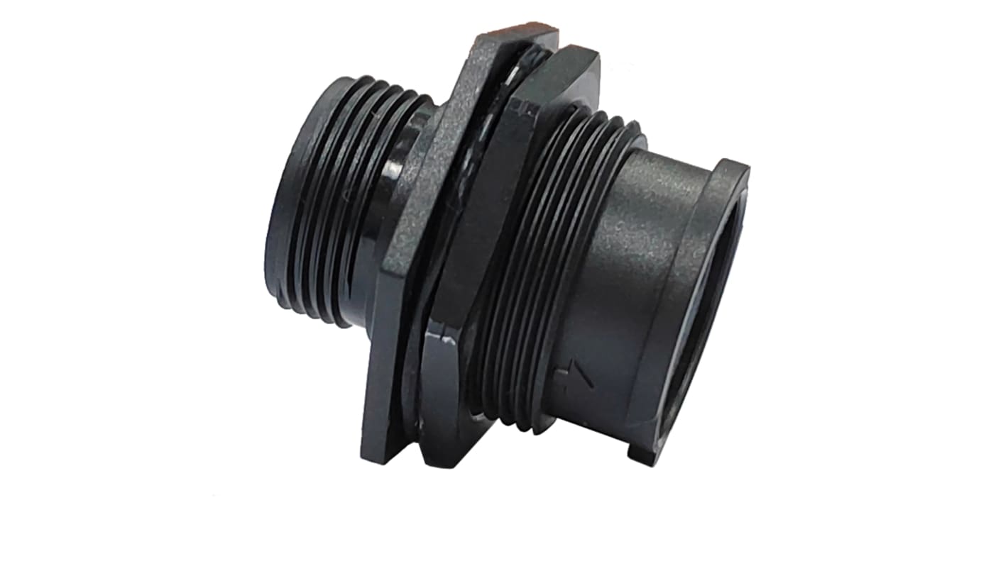 Conector circular Amphenol Industrial hembra serie FLS714xxxS03 de 12 vías hembra, Montaje trasero, IP67, IP68, IP69K