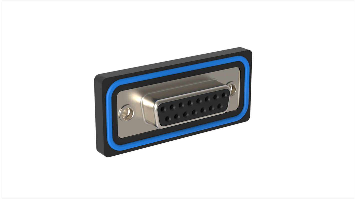 Amphenol Communications Solutions ED 15 Way Panel Mount D-sub Connector Socket, 2.74mm Pitch