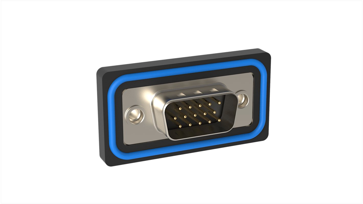 Amphenol Communications Solutions EHD 15 Way Right Angle PCB Mount, Through Hole D-sub Connector Plug