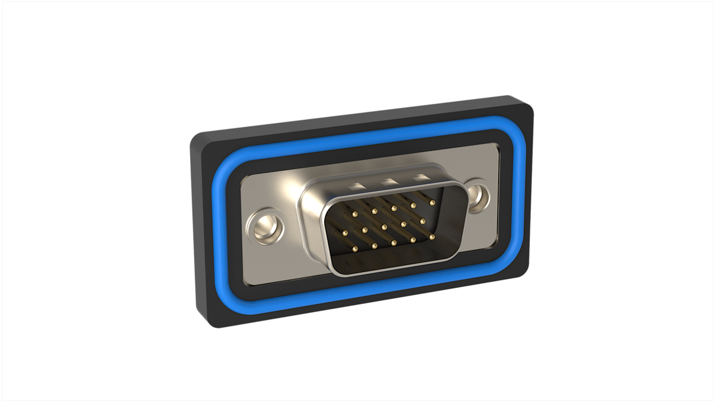 Conector D-sub Amphenol Communications Solutions, Serie EHD, Ángulo de 90° , Montaje PCB, orificio pasante, Macho