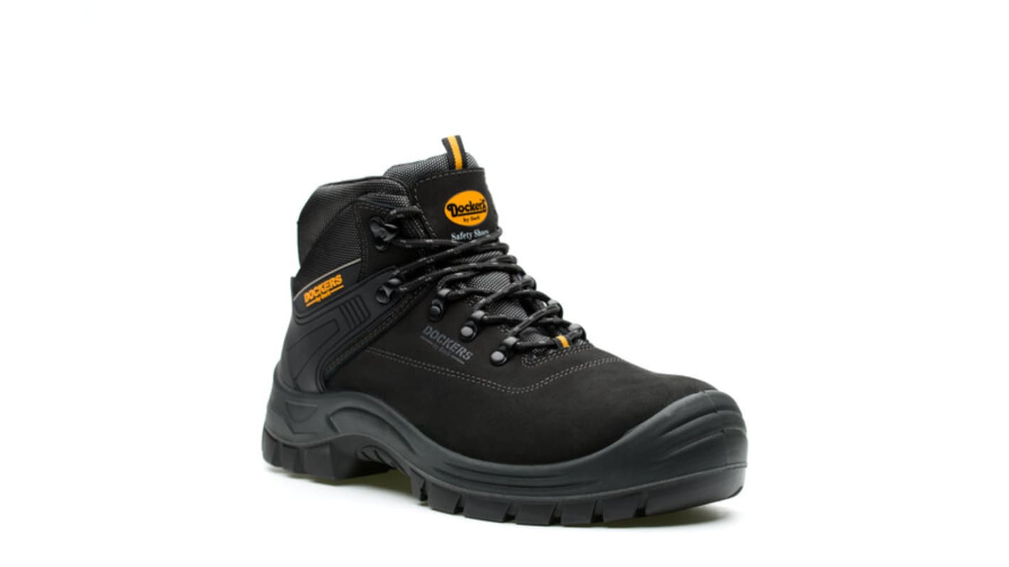 Zapatos de seguridad Unisex Dockers by Gerli de color Negro, talla 46, S3 SRC