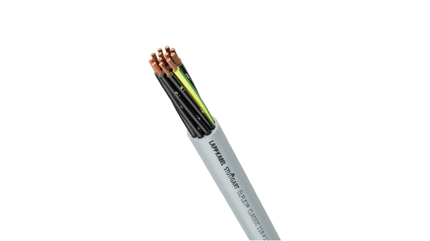 Lapp ÖLFLEX CLASSIC 110 Control Cable, 3 Cores, 0.5 mm², Unscreened, 100m, Grey Halogen Free Compound Sheath, 20 AWG