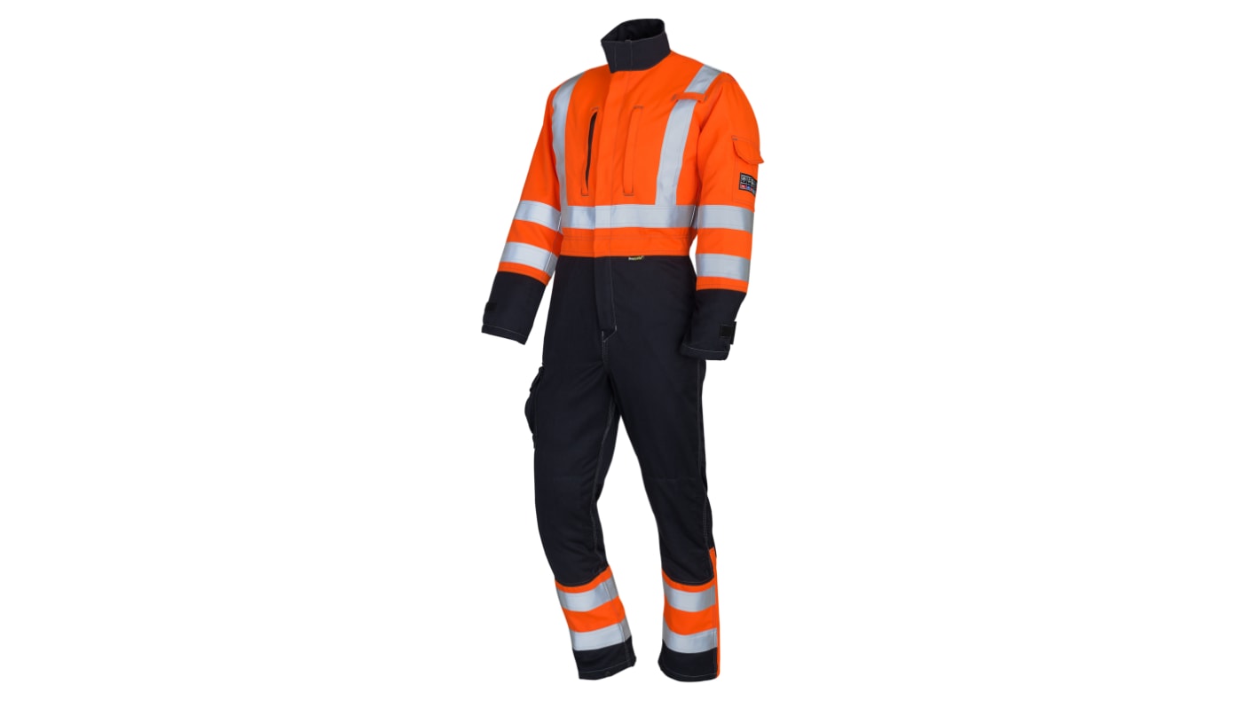 ProGARM Wiederverwendbar  Overall Art , Größe 60 Zoll Marineblau/Orange, Antistatisch, Lichtbogenschutz