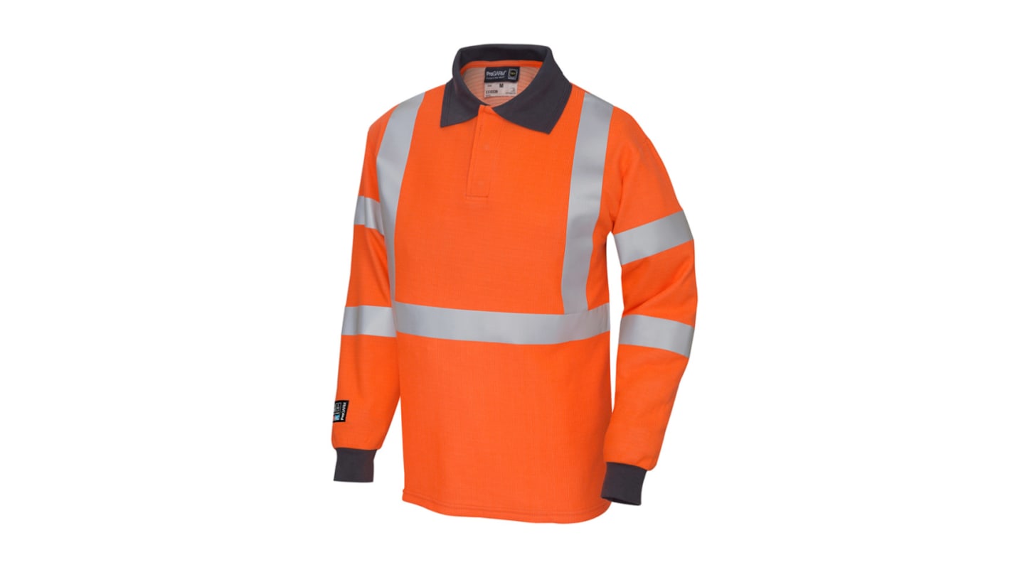 Polo haute visibilité manches longues ProGARM 5390, Orange, taille S, Homme