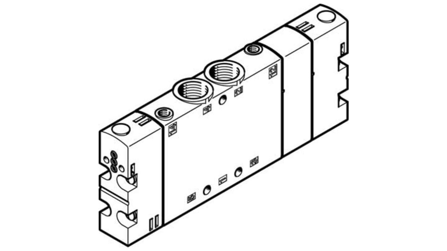 Valvola di controllo pneumatica Festo, 5/3-Way, Pressurised, G 1/4